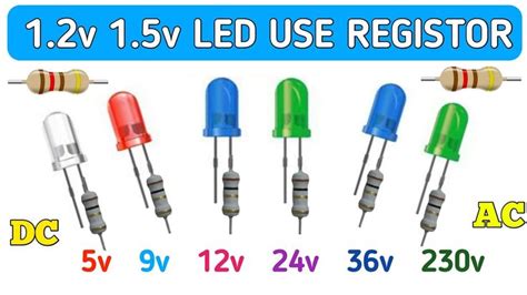 1 2v 1 5v LED USE Resistor Value 1 2v 1 5v Led Use Ac 230volt Run