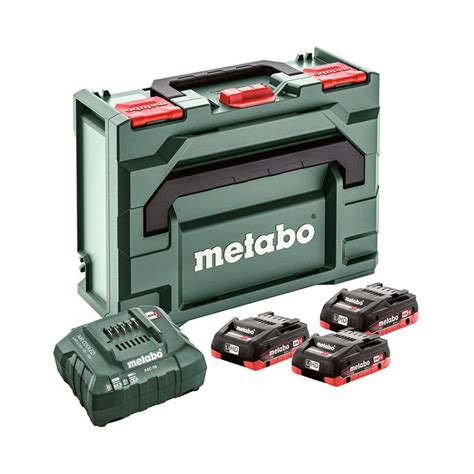 Juego básico 18V 3x LiHD 4 0Ah cargador ASC 55 Metabo