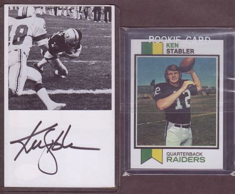 Ken Stabler Autograph Sgc Best Grader Oakland Raiders Vs Patriots