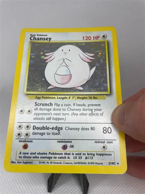 Pokémon TCG Chansey Base Set 3 102 Holo Unlimited Holo Rare HP MP eBay