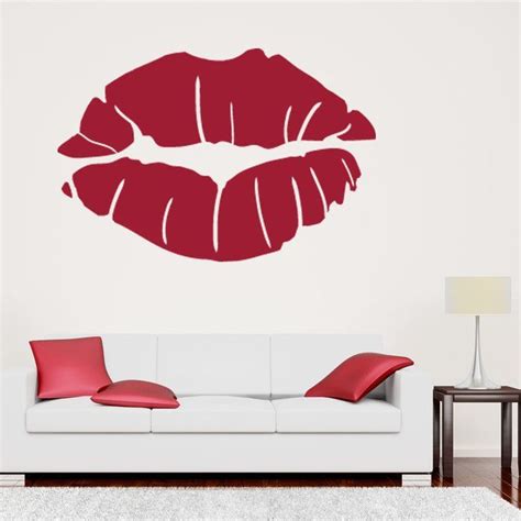 Kissing Lips Wall Decal Wall Decals Kissing Lips Decor