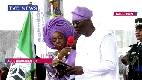 Gov Sanwo Olu Hamzat Sworn In For Second Term As Lagos Governor Deputy Youtube