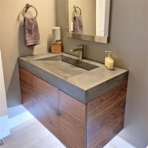 Floating Walnut Vanity Wood Metal And Beyond