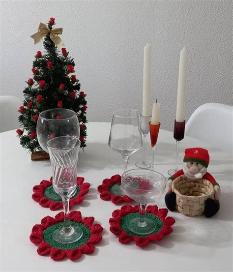 Posavasos De Ganchillo Para Navidad