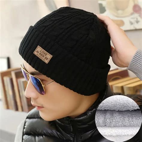 Wool Fleece Inside Winter Hats For Men Super Warm Double Layer Thicken