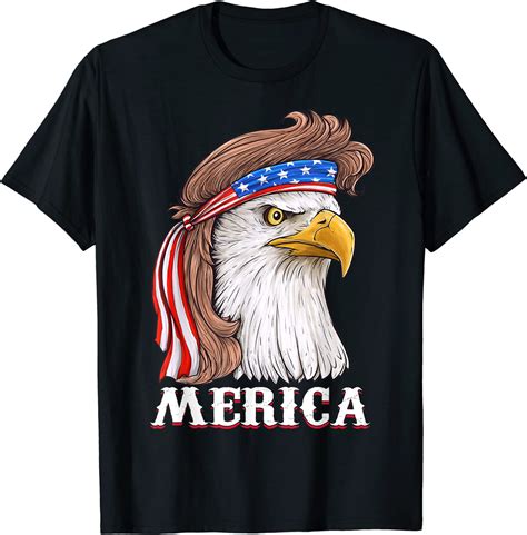 Eagle Mullet 4th Of July Usa American Flag Merica T Shirt