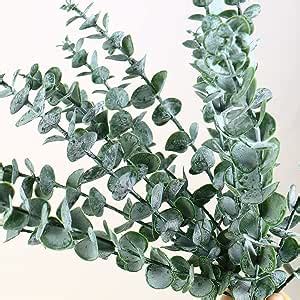 NINAT 25pcsArtificial Eucalyptus Leaves Eucalyptus Stems Decor Real