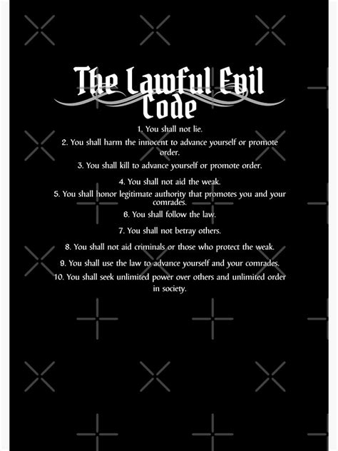 The Lawful Evil Code Dnd Alignment Chart Spiral Notebook By Toplinedesigns Redbubble