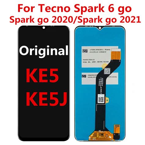 Original For TECNO Spark 6 Go KE5J Ke5k SPARK GO 2020 KE5 LCD Display