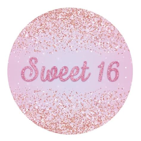 Sweet 16 Pink Round Wooden Vinyl Signage 40CM | Shop Today. Get it ...