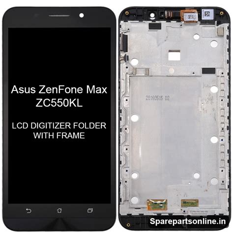 Asus Zenfone Max ZC550KL Black Lcd Display Screen Combo Folder With