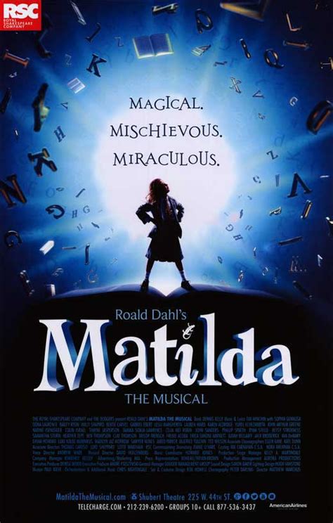 Matilda (Broadway) Movie Posters From Movie Poster Shop