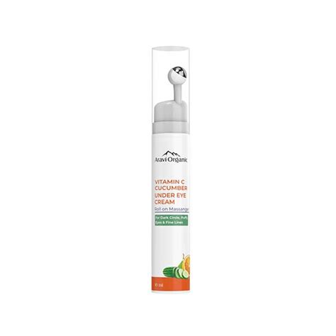 Buy Aravi Organic Vitamin C And Cucumber Under Eye Cream Roll On For Dark Circles And Puffy Eyes