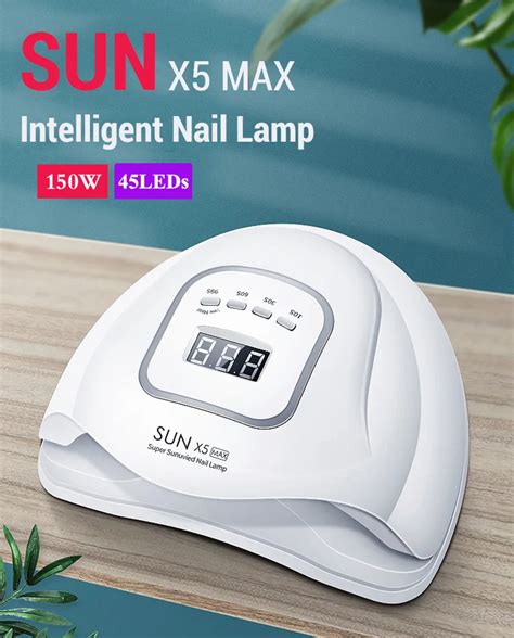 Sun X Max W Uv Led Nail Lamp With Sensor Lcd Display Curing Nail