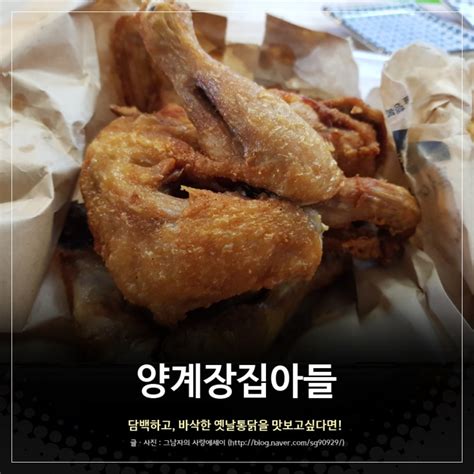 오남리 치킨 양계장집아들 오남점 옛날통닭과 닭똥집튀김 후기 네이버 블로그