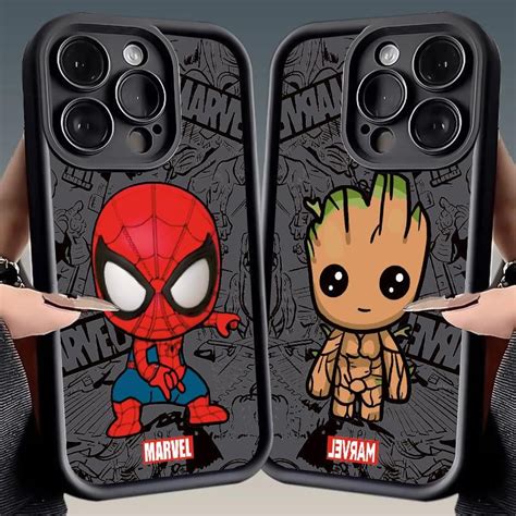 Capa Para Iphone 15 14 13 12 11 Pro Max Xr X Xs 6 6s 7 8 Plus 12 Mini Se 2 3 Marvel Homem Aranha