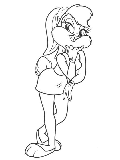 Space Jam Lola Bunny Coloring Page Free Printable Coloring Pages