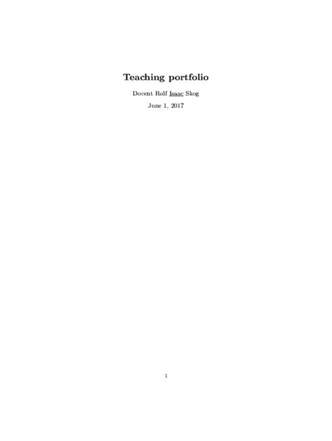 Fillable Online Eric Ed Goveric Ej The Teaching Portfolio A