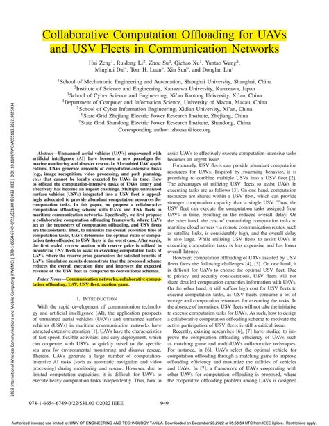 SOLUTION Collaborative Computation Offloading For Uavs And Usv Fleets