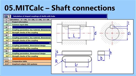 Shaft Connection Key Calculation Design Mitcalc Youtube