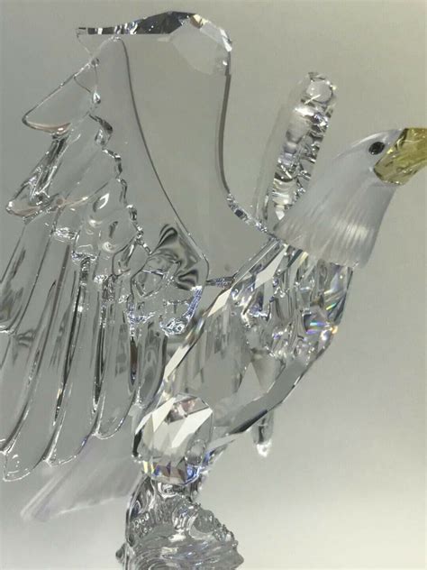 Swarovski Crystal Bald Eagle W Wings Flight New With Box Discontinued