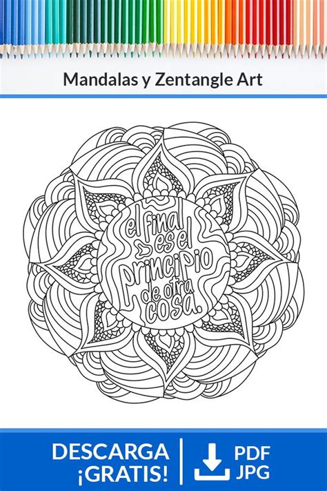 Mandala Con Frase De Inspiraci N Libros De Mandalas Mandalas Para