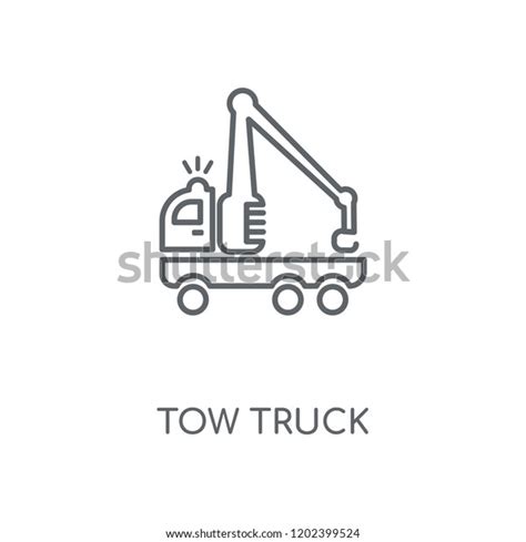 Tow Truck Linear Icon Tow Truck Stock Vector Royalty Free