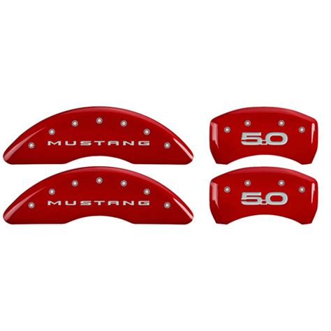 Mgp Caliper Covers Red Mustang 2015 2021 Mgp10200sm52rd