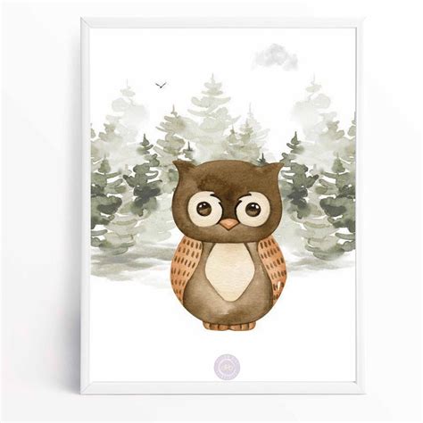 Woodland Animals Nursery Decor Printable Nursery Wall Art - Etsy