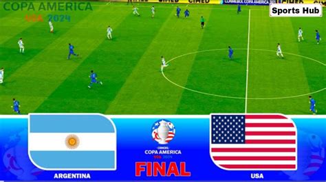 Argentina Vs Usa Copa America Final Full Match All Goals Pes