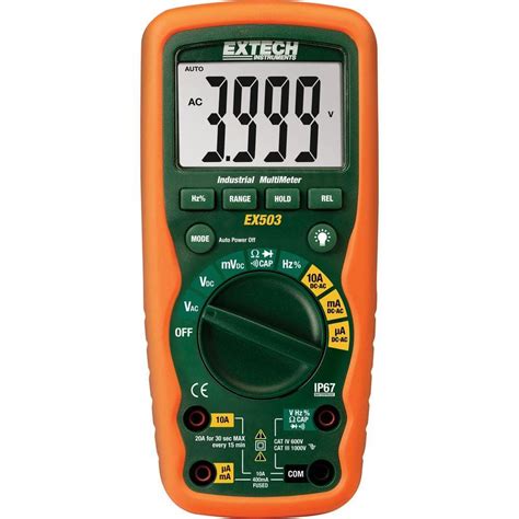 Extech Instruments Heavy Duty Waterproof Multimeter Ex503 The Home Depot