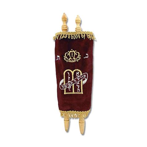 Medium Torah Scroll with Velvet Covering