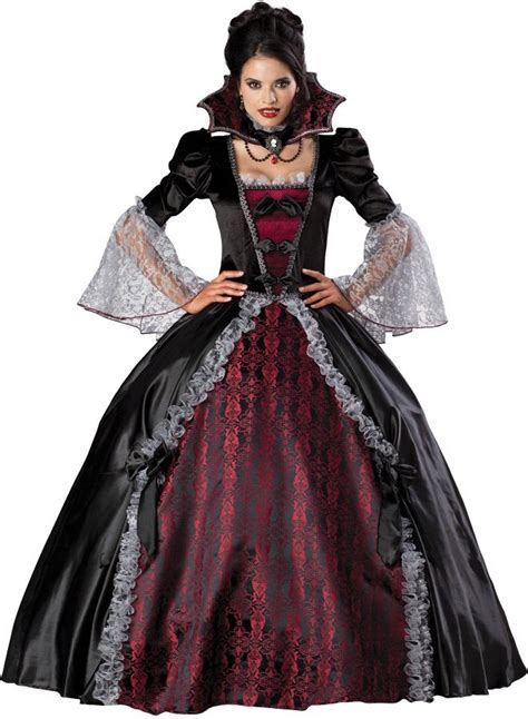 Authentic High Quality Vampiress Dress Gown Of Versailles Women Halloween Costum Vampire Dress