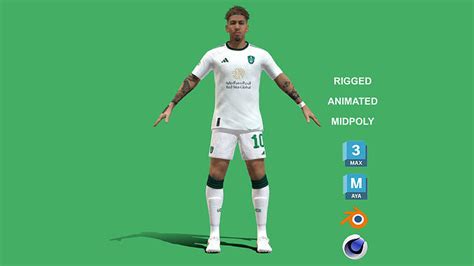 3D Rigged Roberto Firmino Al Ahli 2024 3D model animated rigged | CGTrader