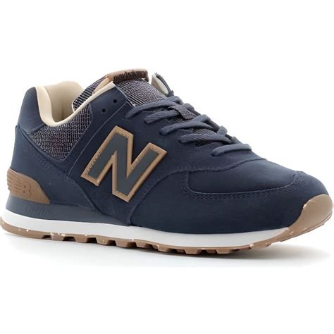 Baskets Homme New Balance Ml574 Soh En Cuir Retourné Bleu Avec Semelle Encap® Bleu Cdiscount