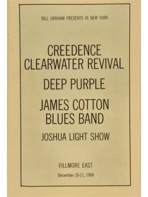 An Advertisement For The Concert Titled Creepe Clearwater Revival Deep