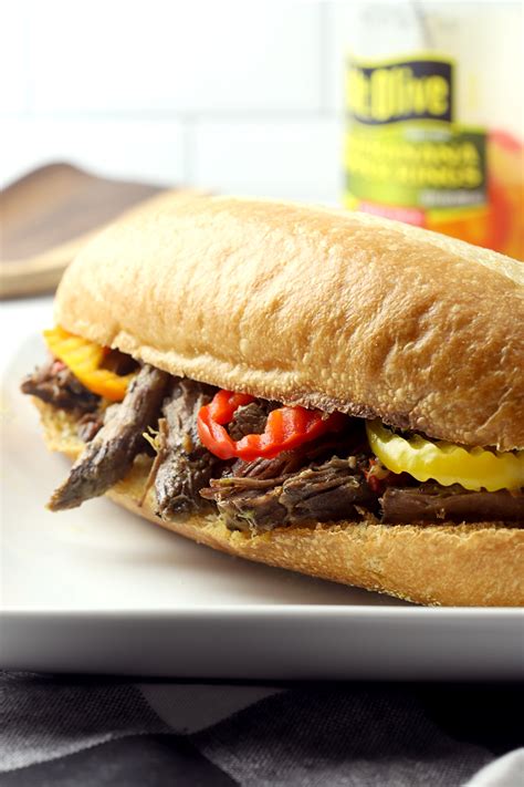 Crock Pot Italian Beef Sandwiches - The Toasty Kitchen