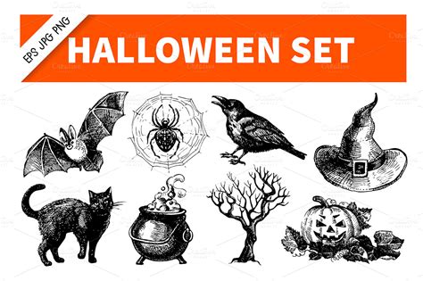 Halloween Hand Drawn Set ~ Illustrations On Creative Market