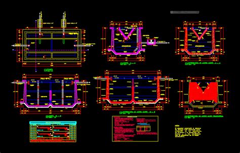 Planta De Tratamiento De Aguas Residuales En Dwg Mb Librer A Cad