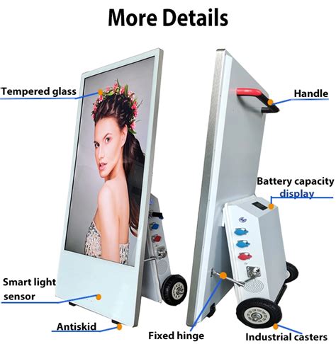 Outdoor Use Movable High Brightness Digital Signage Kiosk Totem China