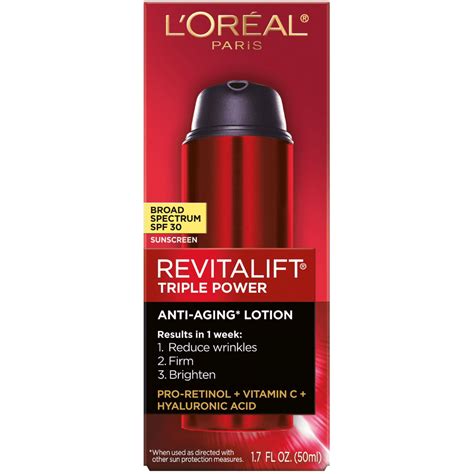 L'Oreal Paris Revitalift Broad Spectrum Face Sunscreen Reduces Wrinkles ...