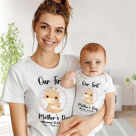 Unser Erstes Muttertags Set F R Mama Und Baby Passendes Shirt Geschenk