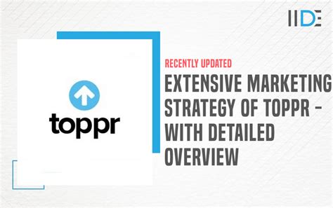 Extensive Marketing Strategy Of Toppr 2023 Iide