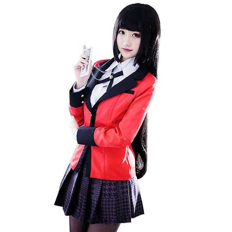 Volles Set Kakegurui Jabami Yumeko Saotome Meari Japanische Schule Mädchen Uniform Cosplay