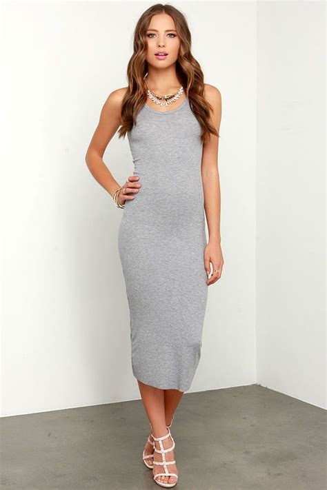 Blissed Out Heather Grey Midi Dress Grey Midi Dress Red Dress Maxi