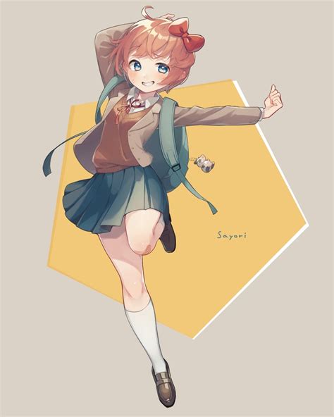 Sayori Doki Doki Literature Club Drawn By Shifumame Danbooru