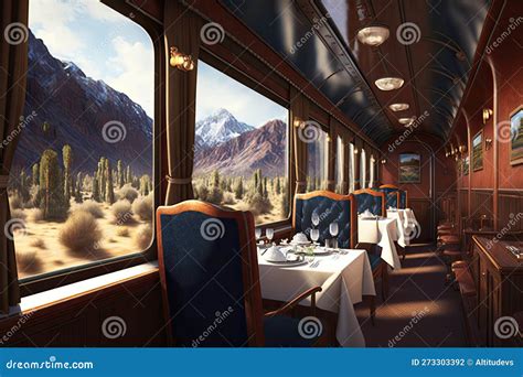 Luxury Train, with Private Cabins and Dining Car, Traveling through ...