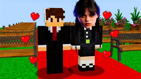 Gahmarin Casou Com A Wandinha No Minecraft Youtube