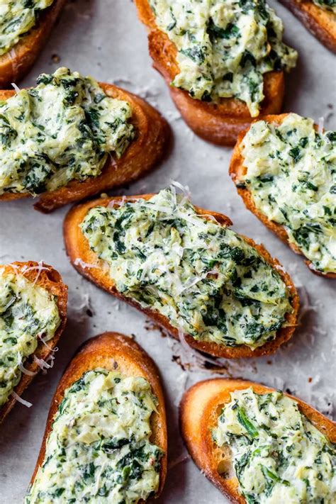 Spinach Artichoke Crostini | Zazoo Recipes