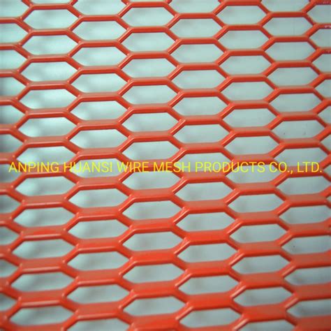 Powder Coated Aluminium Hexagonal Shape Expanded Metal Mesh For Decoration Expanded Metal And